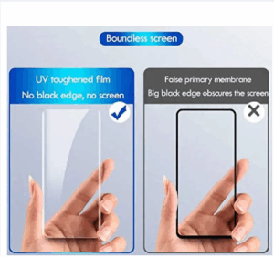 Redmi Note 13 Pro Plus 5G UV Tempered Glass Screen Protector Curved with Liquid Glue and UV Light -Transparent Clear - Image 2