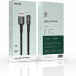 Green Lion USB-A to Lightning Head Braided Cable,Charge & Sync,Secure & Safe,480Mbps Transfer Speed,Wide Compatible,15W Charging,10000 Bends,Durable Zinc Alloy Material - Black