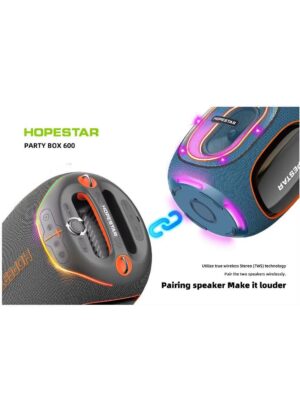 HOPE STAR PARTY BOX 600 With 2 Wireless Mics 300W Party Speaker IPX5 Waterproof Outdoor Speaker Deep Bass DSP/EQ/RGB/Karaoke/TWS - Image 4