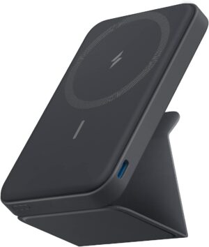 Anker 622 Magnetic Battery (MagGo), 5,000mAh Foldable Magnetic Wireless Portable Charger with Stand and USB-C Port (On The Side), Magsafe-Compatible for iPhone 17/16/15/14/13 Series