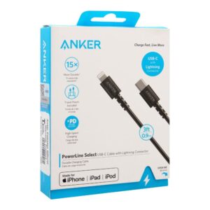 Anker Powerline Select+ USB-A Cable with Lightning Connector 3ft (A8012h12) – Black - Image 2