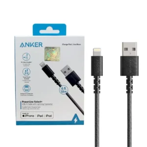 Anker PowerLine Select+ USB-A To Lightning Nylon Cable 1.8m - Black (A8013H) - Image 2