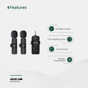 Green Lion 3 IN 1 Microphone Type-C / Lightning / Aux - Image 5