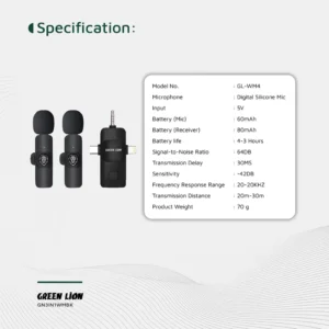 Green Lion 3 IN 1 Microphone Type-C / Lightning / Aux - Image 4