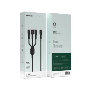 Green Lion 3in1 Silicone Cable 1.2M - Image 2