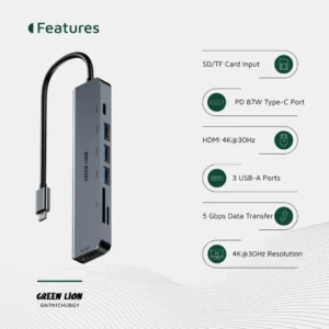 Green Lion 7-in-1 USB-C Hub - Image 3