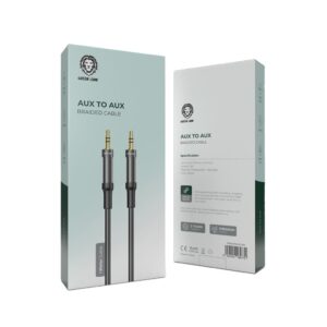Green Lion AUX to AUX Braided Cable 1M - Image 6