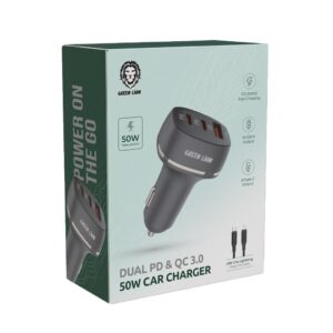 Green Lion Dual PD & QC 3.0 50W Car Charger - Image 2