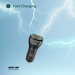 Green Lion Dual Port Car Charger 50W - Image 2