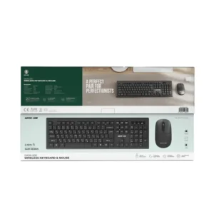 Green Lion GKM-200 Wireless Combo Keyboard and Mouse - Black - Image 3