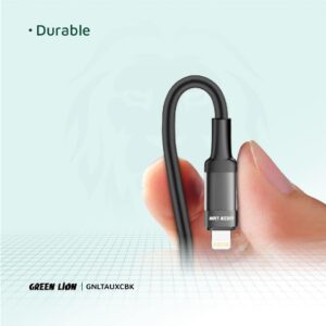 Green Lion Lightning to AUX Braided Cable 1M - Image 2