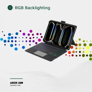 Green Lion Universal Smart Keyboard Case (Arabic & English) - Black - Image 2