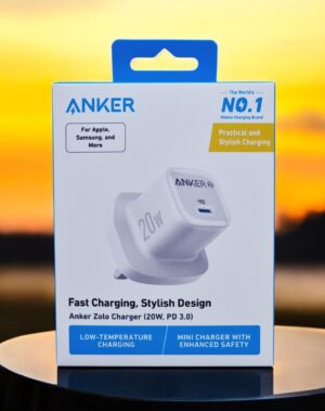 Anker Zolo 20W, PD 3.0 Fast Charging, Stylish Design, fast charger White