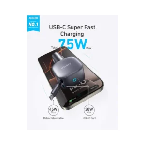 ANKER 2 IN 1 CLUTTER FREE CAR CHARGER 75W - A2738HAI - Image 4