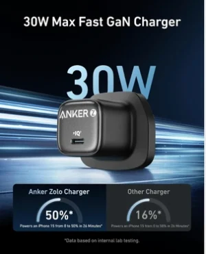 Anker Zolo Charger | 30W | PD 3.0 | USB-C | A2698K11 - Black - Image 2