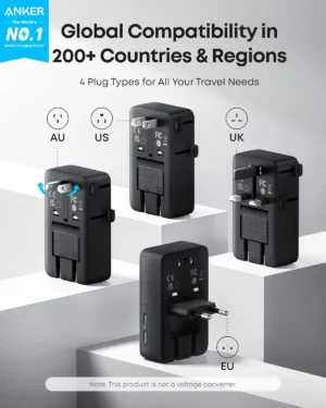 Anker Nano Travel Adapter (5-in-1, 20W, 1-Pack) - Image 6