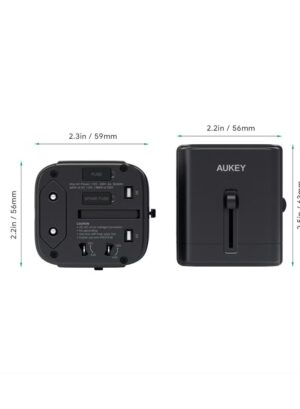 Aukey PA-TA01 Universal Travel Wall Charger With Type C and USB-A Ports - Image 3